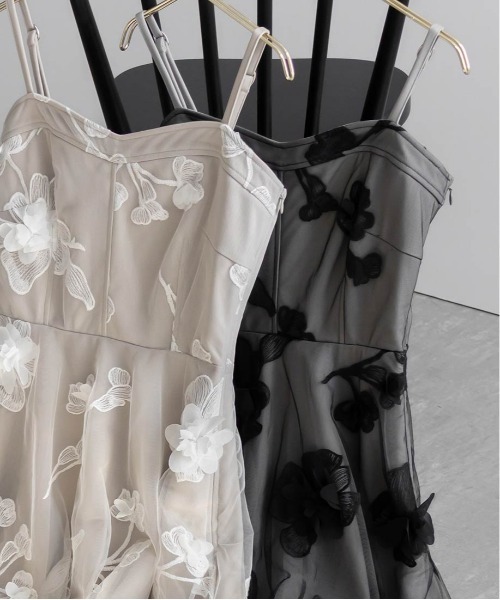 ランダ　randa 3Dフラワービスチェワンピース RANDA｜3Dフラワービスチェワンピース | Rakuten Fashion(楽天