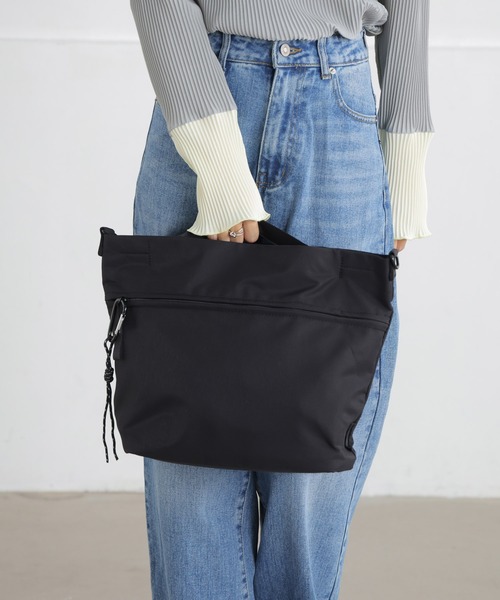 アルトローズ] 両あおりポケット キャンバス/デニム 2WAYショルダー