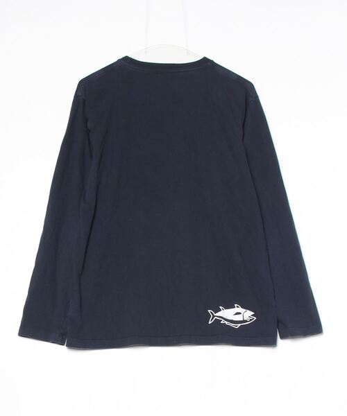 「Design Tshirts Store graniph」 長袖Tシャツ L ネイビー メンズ