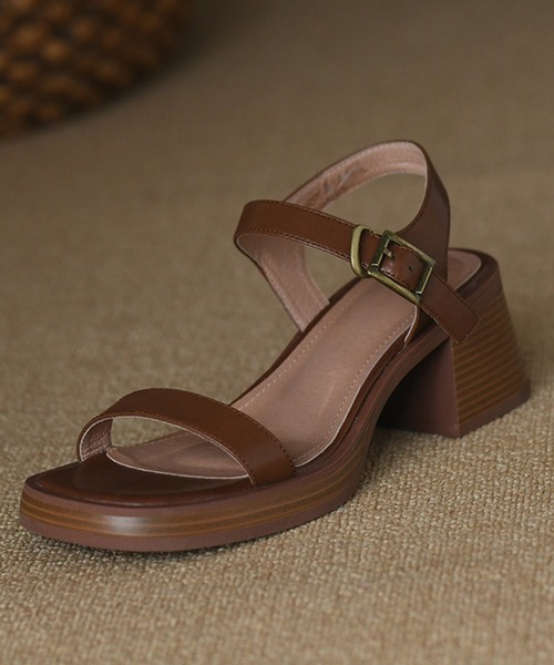 「IRADOWL」 ヒールサンダル 35 ブラウン レディース_画像5