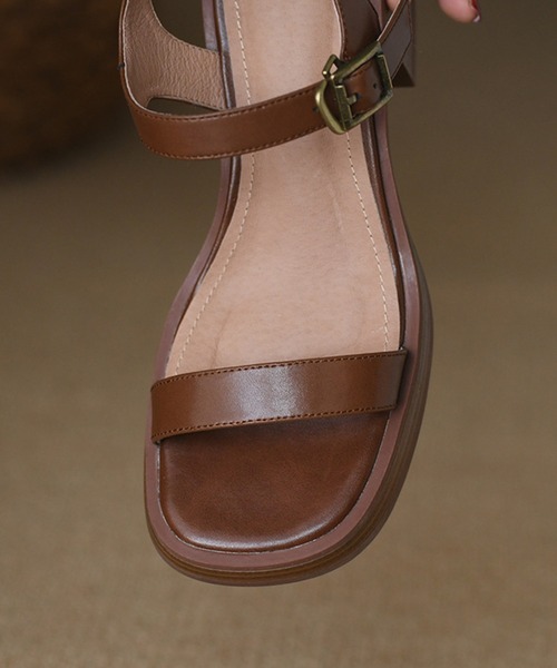 「IRADOWL」 ヒールサンダル 35 ブラウン レディース_画像7