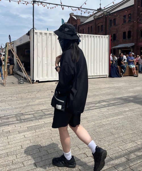 「BROKEN BASE」 7分袖シャツ MEDIUM ブラック メンズ_画像3