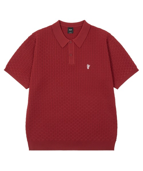 HUF（ハフ） 半袖ポロシャツ M レッド系その他 メンズ : ZOZOTOWN