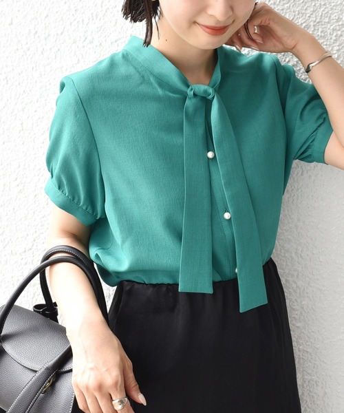 「SHIPS.me」 半袖ブラウス S ライトグレー レディース_画像2