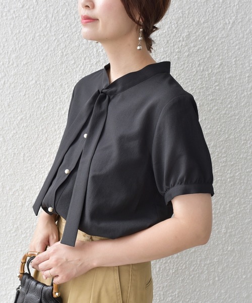 「SHIPS.me」 半袖ブラウス S ライトグレー レディース_画像3