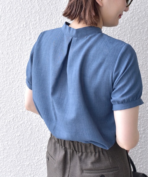 「SHIPS.me」 半袖ブラウス S ライトグレー レディース_画像6