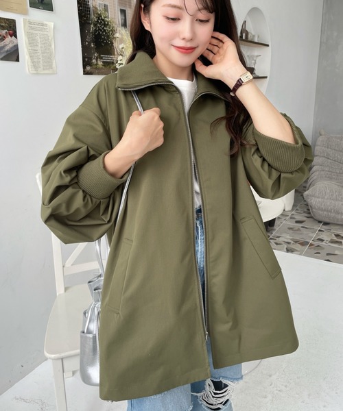 「moment+」 ジップアップブルゾン M ブラック レディース_画像8