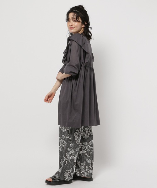 ニコアンドnikoanderinko大人なセットプルオーバー　チャコール　ロング ニコアンドnikoanderinko大人なセットプルオーバー チャコール ロング