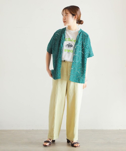 「NOMBRE IMPAIR」 半袖Tシャツ FREE イエロー レディース_画像6