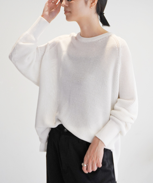 AP STUDIOオーバーサイズ長袖ニット AP STUDIO 長袖ニット FREE ブラウン レディース : ZOZOTOWN Yahoo!店