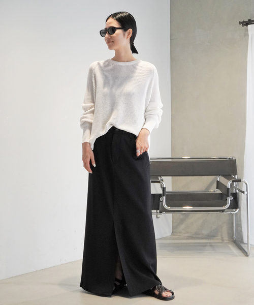 AP STUDIOオーバーサイズ長袖ニット AP STUDIO 長袖ニット FREE ブラウン レディース : ZOZOTOWN Yahoo!店