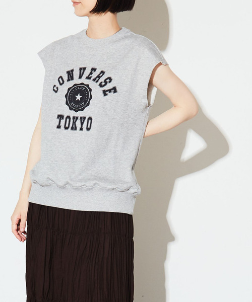 「CONVERSE TOKYO」 ノースリーブトップス FREE ネイビー レディース_画像2