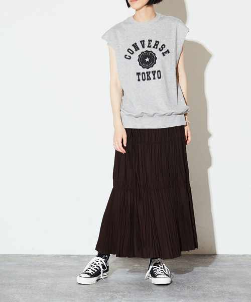 「CONVERSE TOKYO」 ノースリーブトップス FREE ネイビー レディース_画像5