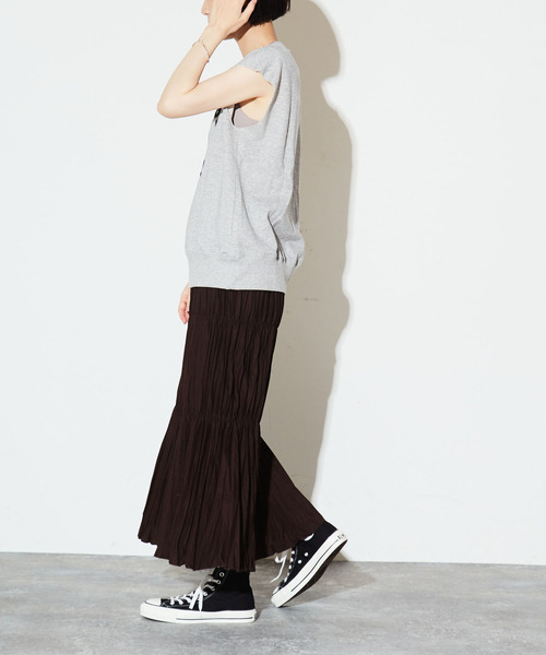 「CONVERSE TOKYO」 ノースリーブトップス FREE ネイビー レディース_画像6