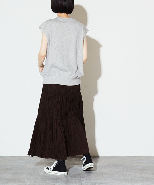 「CONVERSE TOKYO」 ノースリーブトップス FREE ネイビー レディース_画像7