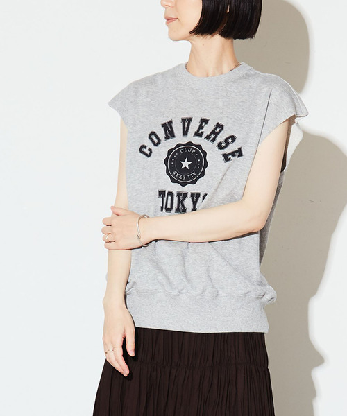 「CONVERSE TOKYO」 ノースリーブトップス FREE ネイビー レディース_画像9