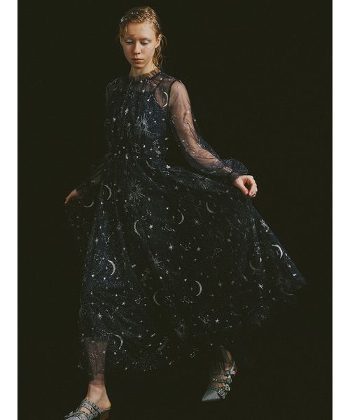 FURFUR（ファーファー） ドレス Twilightラメチュール刺繍ドレス
