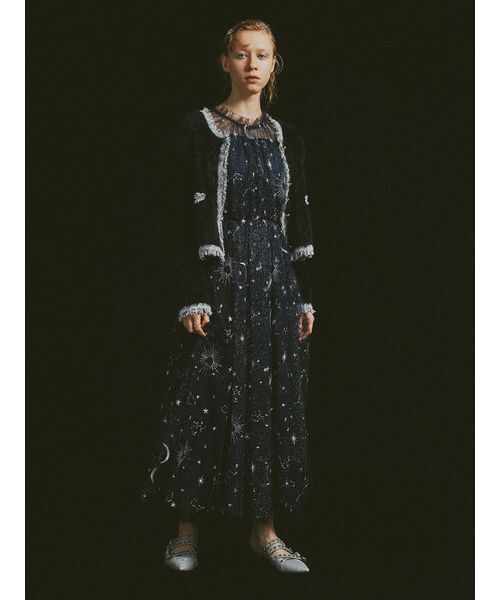 FURFUR（ファーファー） ドレス Twilightラメチュール刺繍ドレス