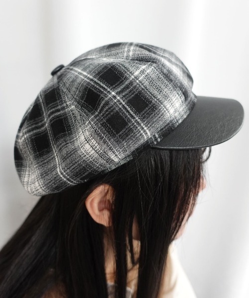 Lots of Love 帽子 キャスケット チェック柄キャスケット レディース