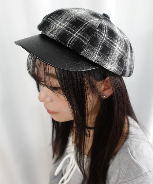Lots of Love 帽子 キャスケット チェック柄キャスケット レディース