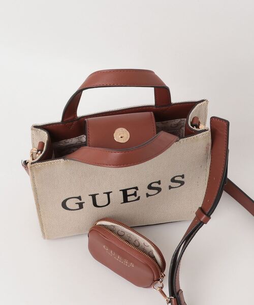「Guess」 2WAYバッグ ONE SIZE ベージュ レディース_画像4
