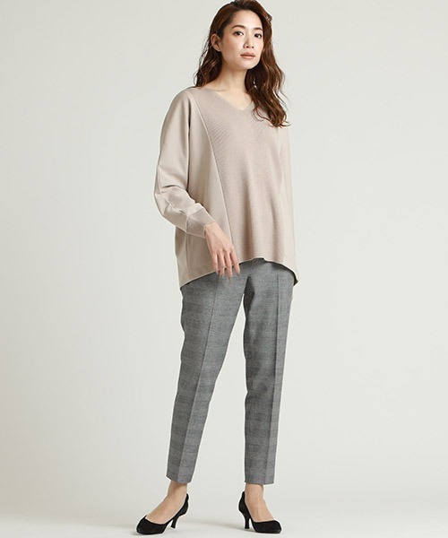 「la.f…」 長袖カットソー 13号 ベージュ レディース_画像5