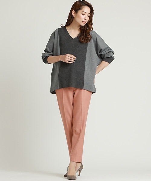 「la.f…」 長袖カットソー 13号 ベージュ レディース_画像6