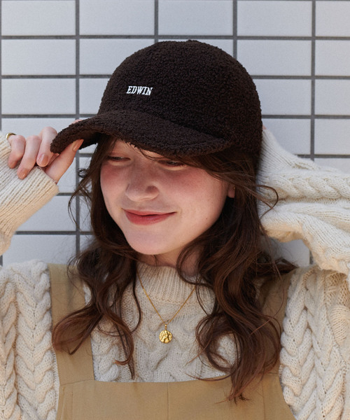 [新品・未使用！] EdwinaHorl ボアキャップ 帽子 HATMIKKE（ハットミッケ） 帽子 ハット EDWINボアキャップ レディース