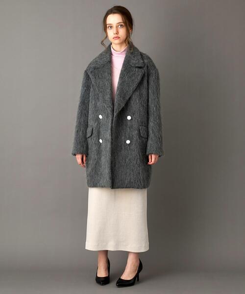DRESSTERIORドレステリア シャギーモヘア　ロングコート 羊毛 モヘヤ DRESSTERIOR（ドレステリア） コート チェスターコート モヘヤ混