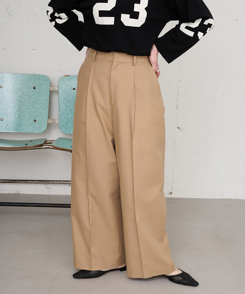 B.C STOCK（ベーセーストック） ワイドパンツ スラックス パンツ