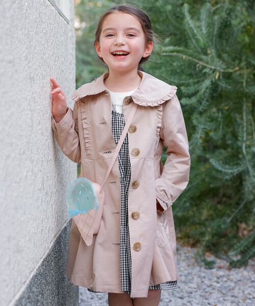 ANY（エニィ） 「anyFAM」「KIDS」トレンチコート 130 ピンク キッズ