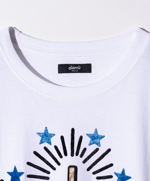 「glamb」 半袖Tシャツ M ホワイト メンズの画像