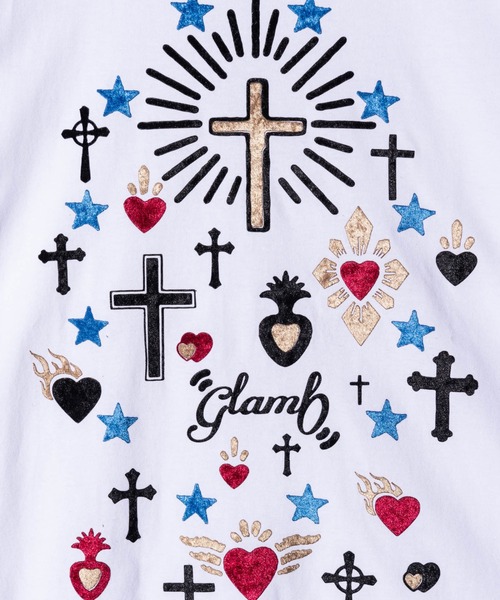 「glamb」 半袖Tシャツ M ホワイト メンズの画像
