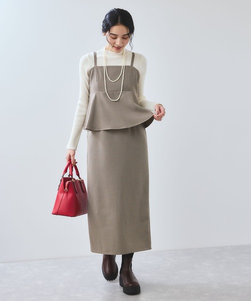 「VIS」 キャミソールワンピース FREE ダークブラウン レディース_画像2