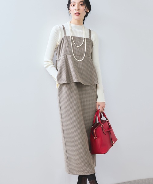 「VIS」 キャミソールワンピース FREE ダークブラウン レディース_画像4