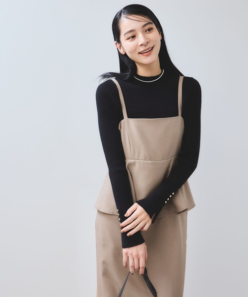 「VIS」 キャミソールワンピース FREE ダークブラウン レディース_画像7