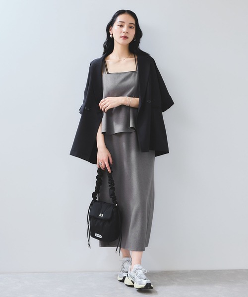 「VIS」 キャミソールワンピース FREE ダークブラウン レディース_画像9