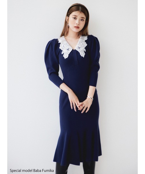 snidel ネイビーサイズ1 スナイデル【SNIDEL×新木優子×sweet】ワンピース