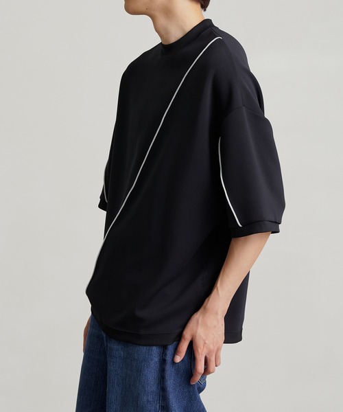 「PUBLIC TOKYO」 半袖Tシャツ 2 ブラック メンズ_画像4