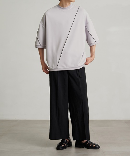 「PUBLIC TOKYO」 半袖Tシャツ 2 ブラック メンズ_画像8
