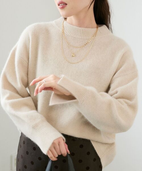 le.coeur blanc（ルクールブラン） ネックレス O ハートチャーム3連 