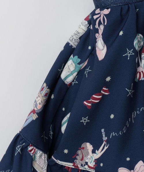 mezzo piano ワンピース くるみ割り人形柄キャミワンピース キッズ