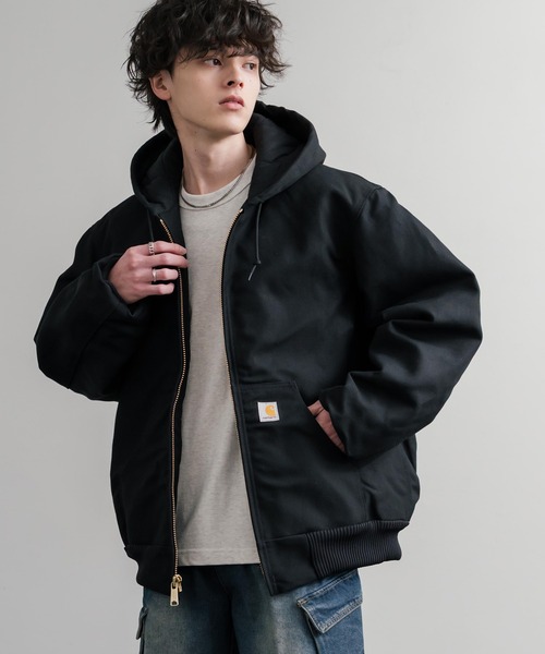 【レア】carhartt ナイロンブルゾン 短丈 ジャケット ソリッド ブラック Carhartt（カーハート） ブルゾン アウター メンズ レディース