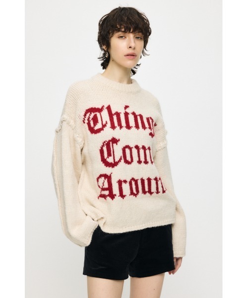 MOUSSY（マウジー） ニット セーター JACQUARD WORD セーター