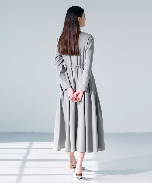N.O.R.C ワンピース ウォッシャブルキーネックワンピース「CLEAN