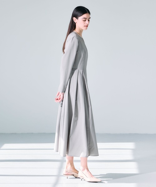 N.O.R.C ワンピース ウォッシャブルキーネックワンピース「CLEAN