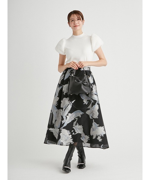 「CELFORD」 半袖ニット 38 オフホワイト レディース_画像3