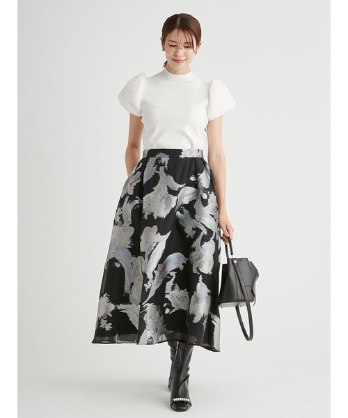 「CELFORD」 半袖ニット 38 オフホワイト レディース_画像4