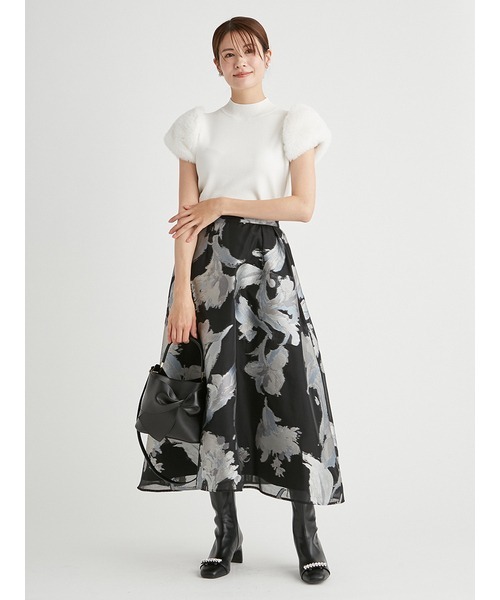 「CELFORD」 半袖ニット 38 オフホワイト レディース_画像5