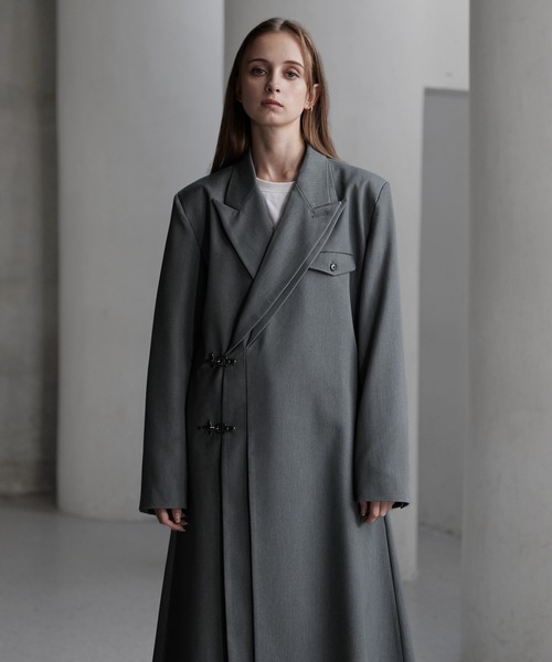 CLEL（クレイル） チェスターコート M グレー メンズ : ZOZOTOWN Yahoo